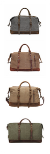 Vintage Canvas Leather Duffle Bag