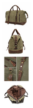 Vintage Canvas Leather Duffle Bag