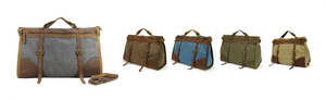 Vintage Canvas Leather Travel Bag