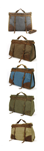 Vintage Canvas Leather Travel Bag