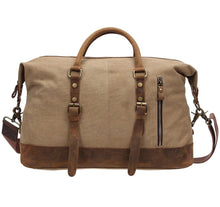 Vintage Canvas Leather Duffle Bag